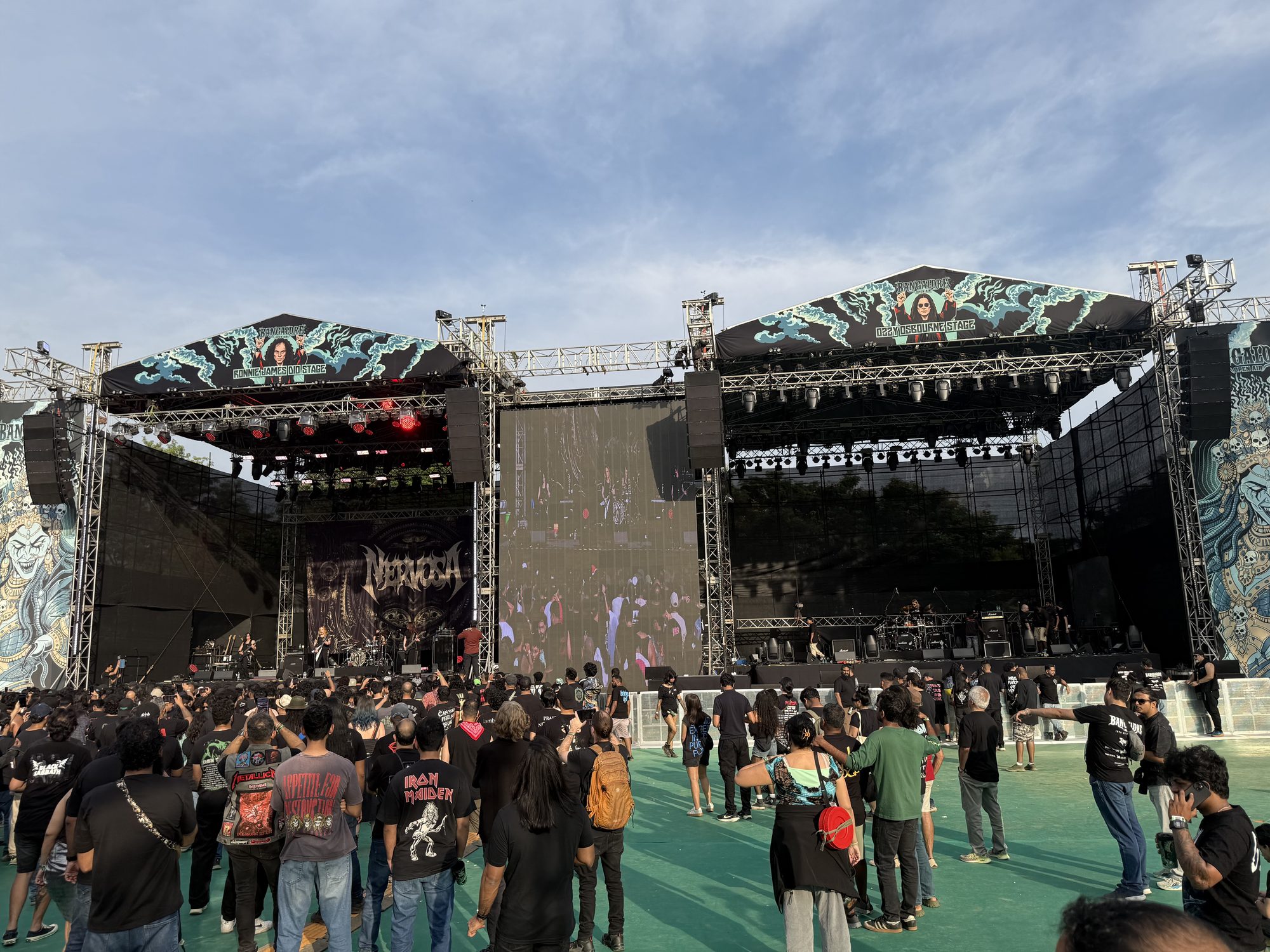 The main stage and early crowd at Bangalore Open Air 2026